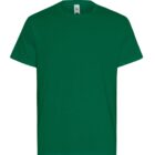 Plain green short-sleeve t-shirt on a white background.