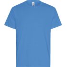 Plain light blue unisex short-sleeve t-shirt on a white background.