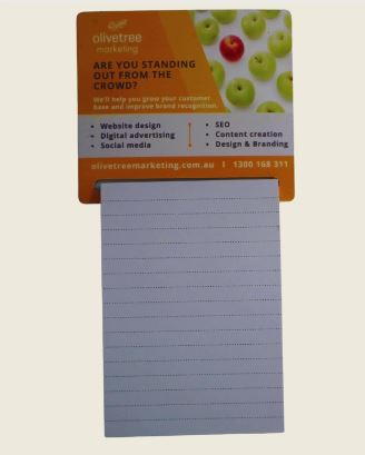 branded magnetic notepads with logo.