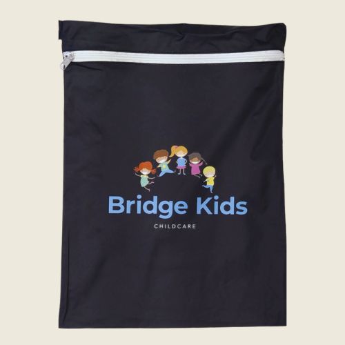 branded wet bag with logo printed.