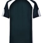 Black and white short-sleeve sports jersey, back view.