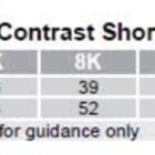 Size chart for kids polo including Half Chest and Body Length measurements.