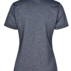Dark gray polo shirt, back view, with short sleeves and a collar.