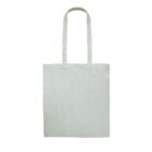 Plain white canvas tote bag with two handles, displayed on a white background.