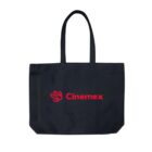 Black tote bag with red Cinemex logo and emblem on the front.