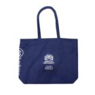 Navy blue tote bag with Griffith University Student Academy of Excellence logo in white.
