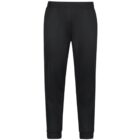 Black jogger pants on a white background.