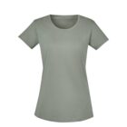 Plain light gray short-sleeve t-shirt on a white background.