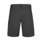 Black shorts with pockets, back view, isolated on a white background.