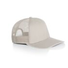 Light gray mesh trucker cap with a solid front and curved brim, shown on a white background.