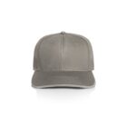 Gray mesh trucker hat, front view, on a white background.