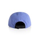 A light blue cap shown from the back, featuring a black adjustable strap.