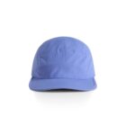 Blue baseball cap displayed on a white background, viewed from the front.