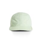 Light green baseball cap facing forward on a white background.