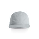 Light gray five-panel cap with a flat brim, shown from the front on a white background.