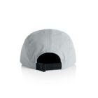 Light gray cap shown from the back with a black adjustable strap and white background.