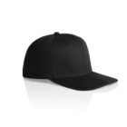 A plain black baseball cap on a white background.