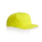 Bright yellow baseball cap on a white background.