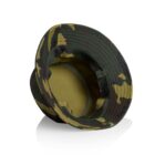 Green camouflage boonie hat viewed from above on a white background.
