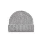 Light gray knitted beanie with a folded brim, displayed on a white background.