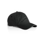 A plain black baseball cap on a white background.
