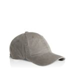 Gray baseball cap with a curved brim on a white background.