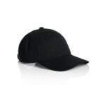 A plain black baseball cap on a white background.