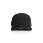 Plain black baseball cap on a white background, shown from the front.