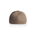 Back view of a plain khaki baseball cap on a white background.