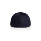 Back view of a plain black baseball cap on a white background.