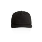 Black baseball cap on a white background, shown from the front.