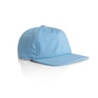 Light blue baseball cap on a white background.