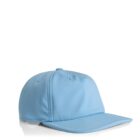 Light blue baseball cap with a flat brim, displayed on a white background.