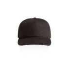 Black baseball cap on a white background, shown from the front.
