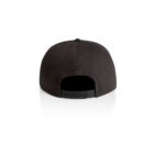 Black snapback cap shown from the back against a white background.