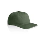 A plain green baseball cap on a white background.