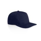 A plain navy blue baseball cap on a white background.