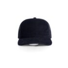 Black trucker hat with mesh sides and a curved brim, photographed on a white background.