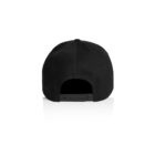 Black baseball cap shown from the back, featuring an adjustable snap closure.