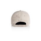 Beige baseball cap shown from the back, featuring an adjustable snap closure.