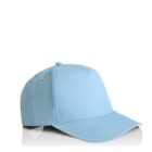 Light blue baseball cap with a curved brim on a white background.