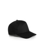 A plain black baseball cap on a white background.