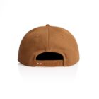 Brown baseball cap shown from the back with an adjustable strap on a white background.