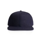Plain black baseball cap with a flat brim, shown from the front on a white background.