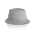 Light gray bucket hat with a wide brim, displayed on a white background.
