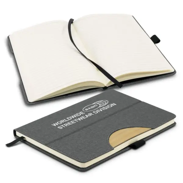 image of an opened notebook