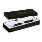 Black Cross pen in an open black gift box with white interior.