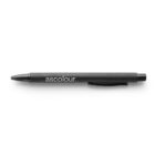 Black pen with ascolour. printed on the side, shown against a white background.