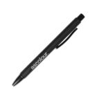 Black pen with ascolour. written on its side, shown on a white background.