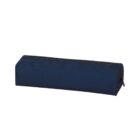A navy blue rectangular pencil case with a zipper, set against a white background.